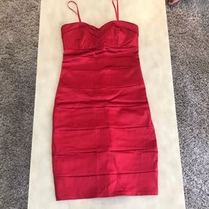 Strapless Red Bodycon dress